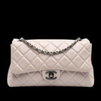 Beige Leather Chanel Flap Bag