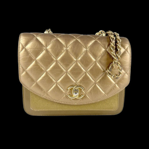 Beige Leather Chanel Shoulder Bag