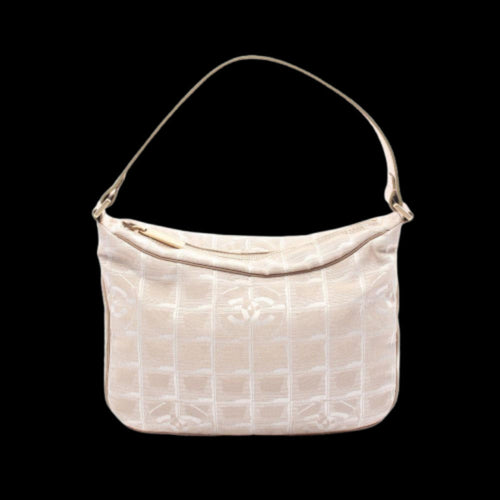 Beige Leather Chanel Travel Line