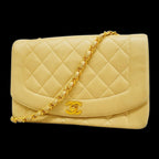 Beige Leather Chanel Shoulder Bag