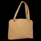 Beige Leather Chanel Shoulder Bag
