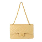 Beige Leather Chanel Flap Bag