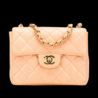 Beige Leather Chanel Shoulder Bag