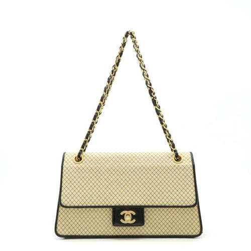 Beige Leather Chanel Shoulder Bag