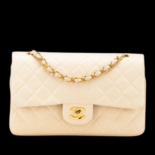 Beige Leather Chanel Flap Bag