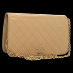 Beige Leather Chanel Shoulder Bag