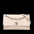 Beige Leather Chanel Flap Bag