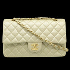 Beige Leather Chanel Shoulder Bag