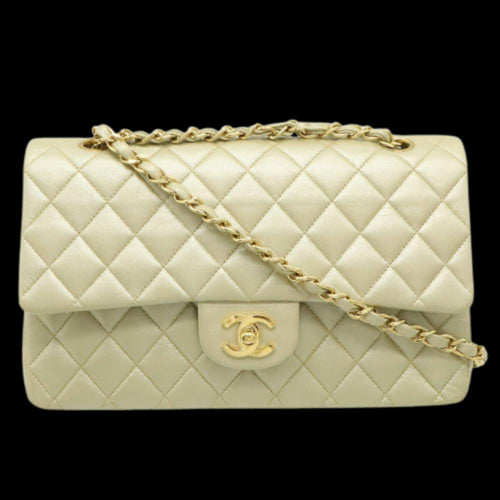 Beige Leather Chanel Shoulder Bag