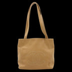 Beige Leather Chanel Shoulder Bag