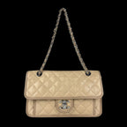 Beige Leather Chanel Shoulder Bag