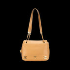 Beige Leather Chanel Shoulder Bag