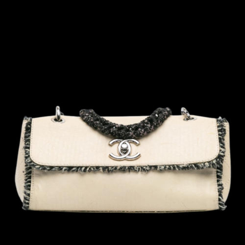 Beige Leather Chanel Flap Bag