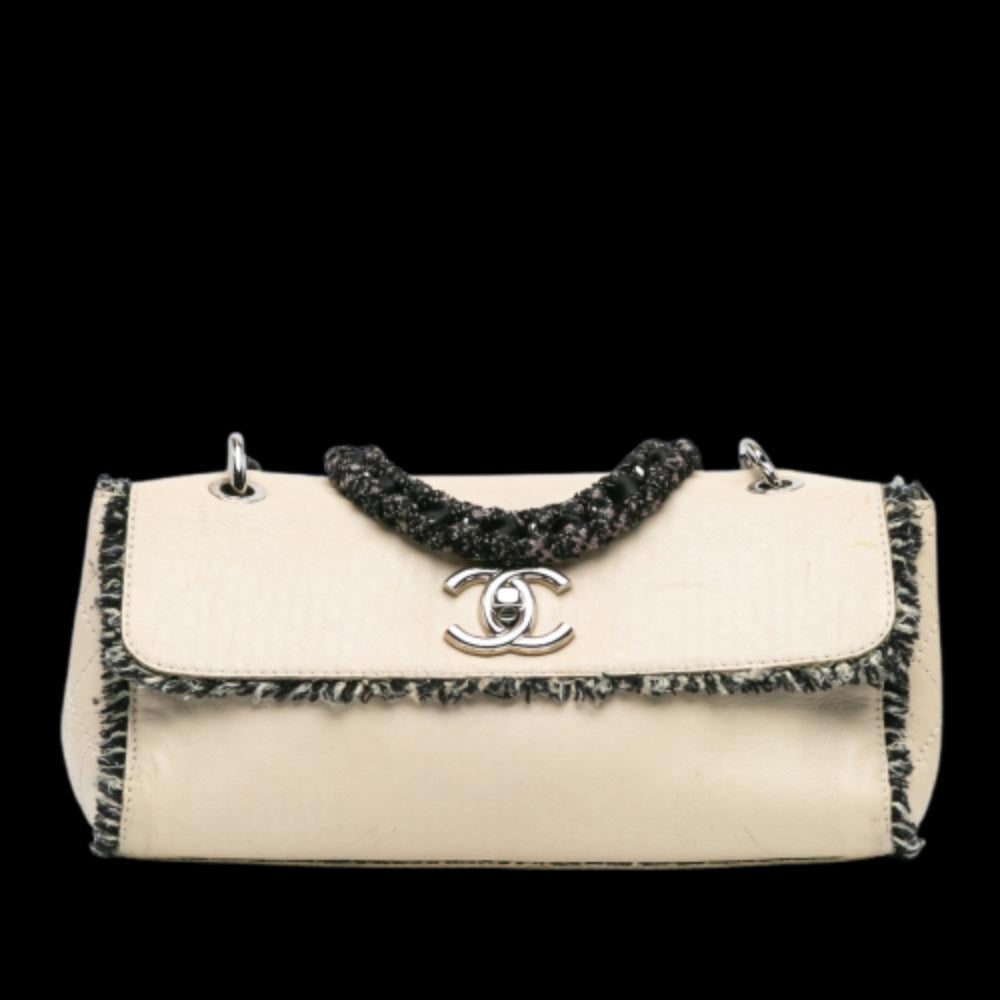 Beige Leather Chanel Flap Bag