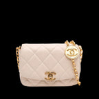 Beige Leather Chanel Flap Bag
