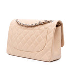 Beige Leather Chanel Flap Bag