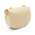Beige Leather Chanel Shoulder Bag