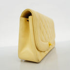 Beige Leather Chanel Shoulder Bag