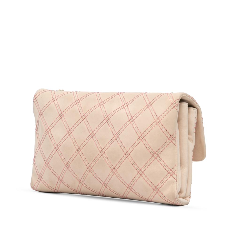 Beige Leather Chanel Crossbody Bag