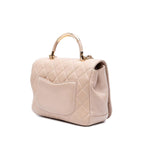 Beige Leather Chanel Flap Bag