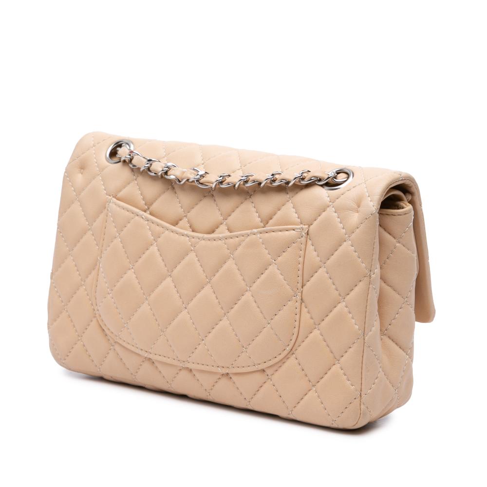 Beige Leather Chanel Flap Bag