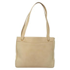 Beige Leather Chanel Shoulder Bag