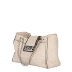 Beige Leather Chanel Shoulder Bag