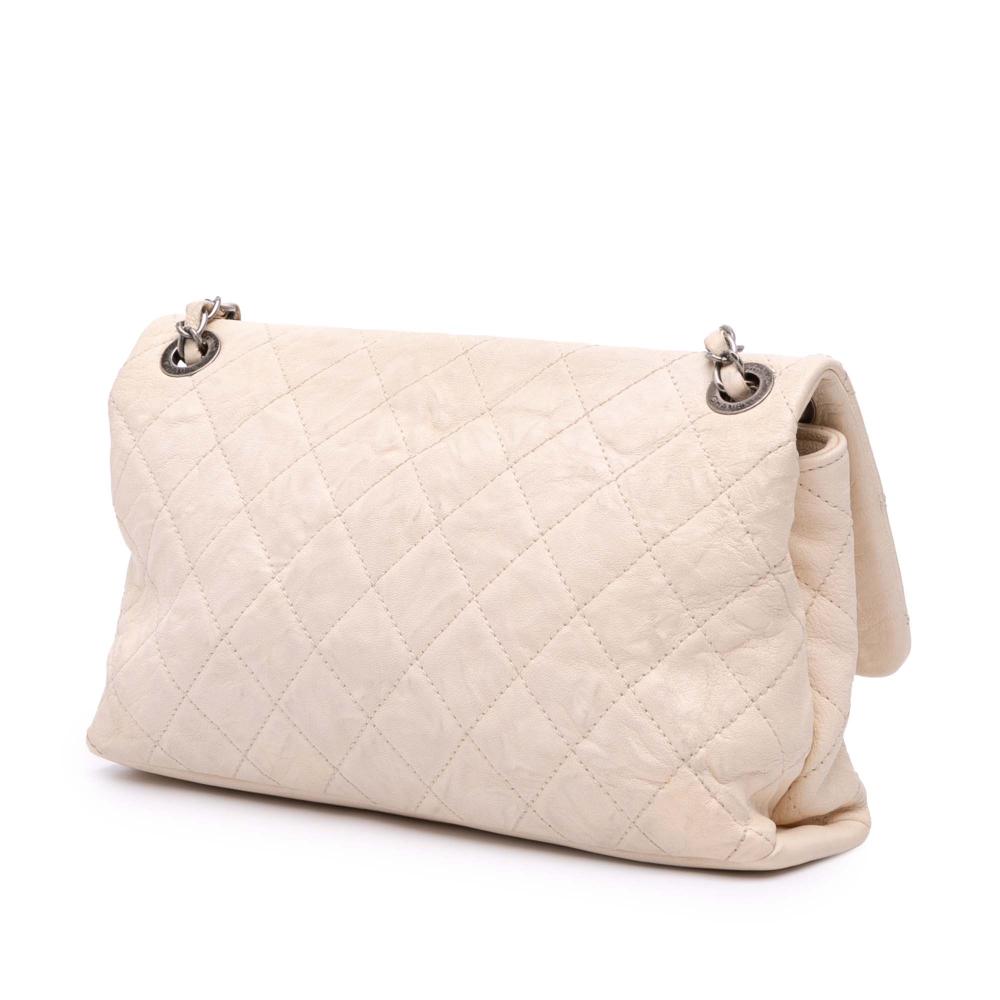 Beige Leather Chanel Flap Bag