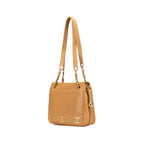 Beige Leather Chanel Shoulder Bag