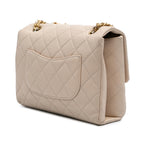 Beige Leather Chanel Crossbody Bag
