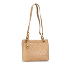 Beige Leather Chanel Shoulder Bag