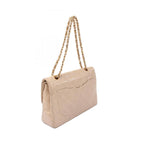Beige Leather Chanel Flap Bag