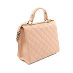 Beige Leather Chanel Flap Bag