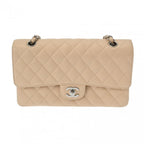 Beige Leather Chanel Flap Bag