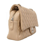 Beige Leather Chanel Shoulder Bag