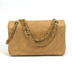 Beige Leather Chanel Flap Bag