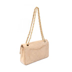 Beige Leather Chanel Flap Bag