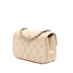 Beige Leather Chanel Flap Bag