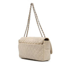 Beige Leather Chanel Flap Bag
