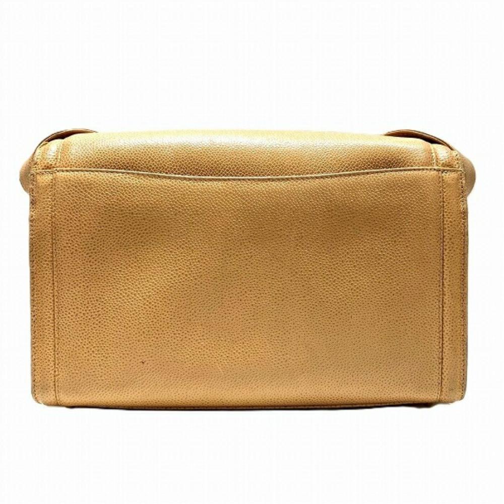 Beige Leather Chanel Shoulder Bag
