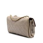 Beige Leather Chanel Flap Bag
