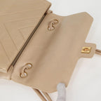 Beige Leather Chanel Shoulder Bag