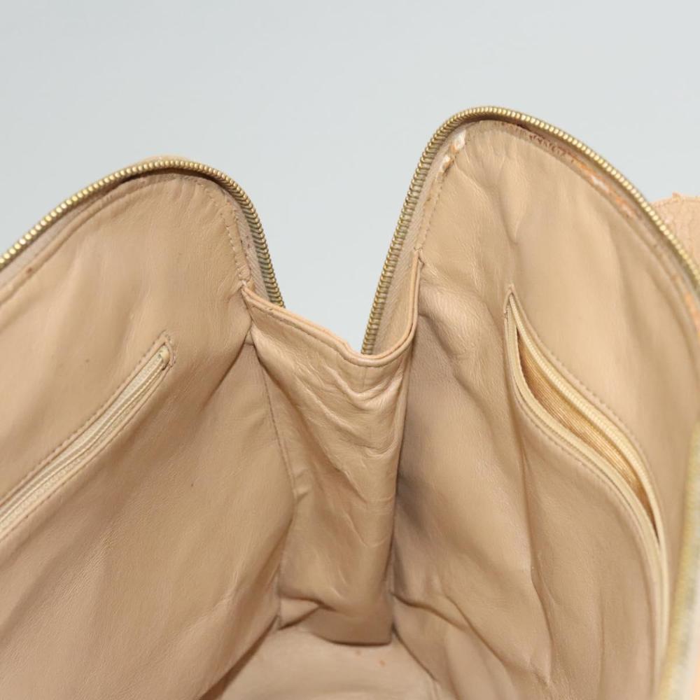 Beige Leather Chanel Shoulder Bag