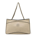 Beige Leather Chanel Tote