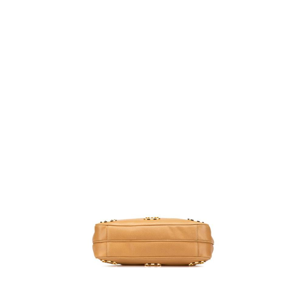 Beige Leather Chanel Shoulder Bag