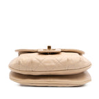 Beige Leather Chanel Flap Bag