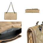 Beige Leather Chanel Shoulder Bag