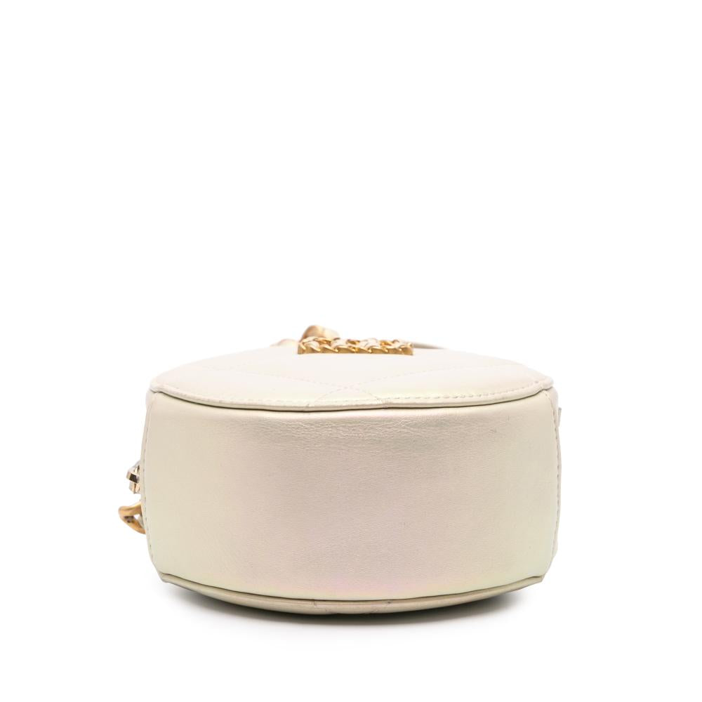 Beige Leather Chanel Shoulder Bag