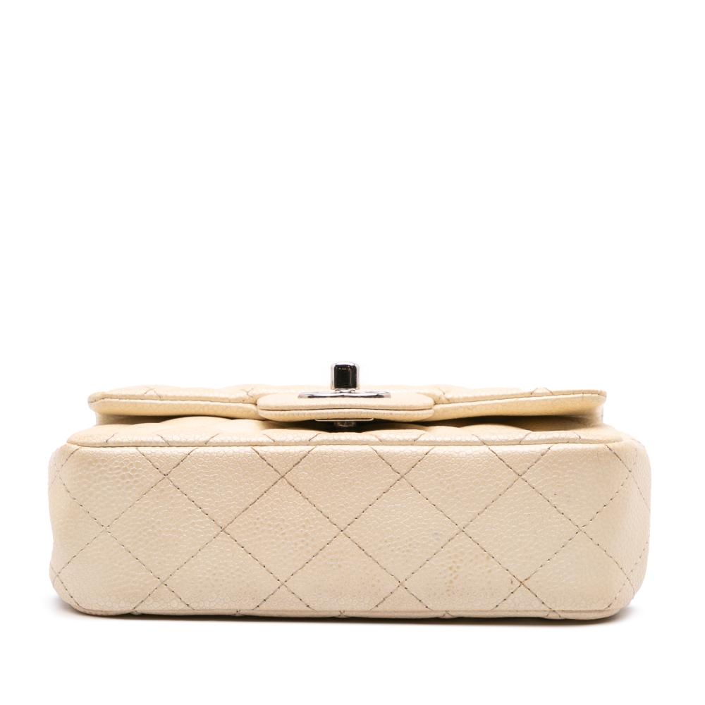 Beige Leather Chanel Flap Bag