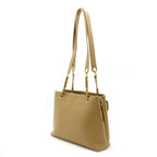 Beige Leather Chanel Shoulder Bag